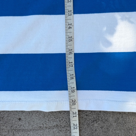 Anthropologie Maeve Blue/White French Terry Sweatshirt Size Medium - Picture 9 of 16